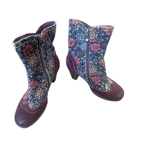 L' Atiste Simonetta Vintage Insired Sued Ankle Boots EU 37 - Picture 2 of 16